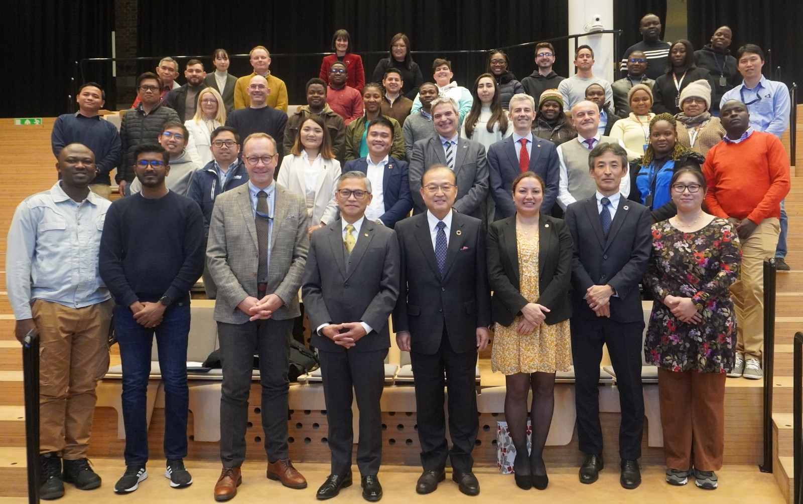 Group photo with several participants (Fourth left: WMU President Prof. Mejia, Fifth left: JMC Chairperson Mr. Shukuri)